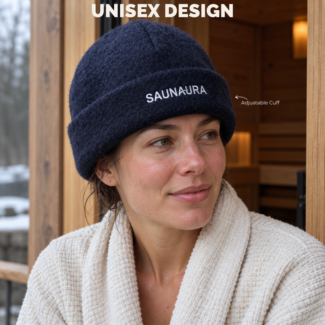 Saunaura™ Merino Wool Sauna Hat